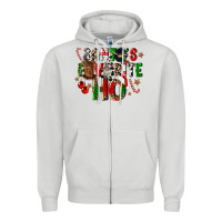 Dove Grey santas favorite ho Zipper Hoodie - CowGirlArtShop
