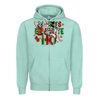 Seafoam santas favorite ho Zipper Hoodie - CowGirlArtShop