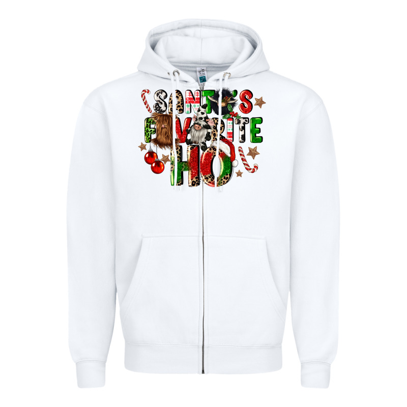 Santas Favorite Ho Zipper Hoodie by CowGirlArtShop | Teevron
