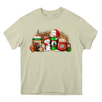 Mossy Christmas snow coffee cups Heavy Core Tee - Jasminsmagicworld