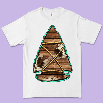 Cowhide Wooden Arrowhead Premium Tee Designed By Jasminsmagicworld