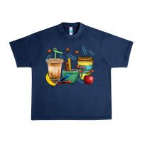 Navy School Boy Coffee Cup Bbs Urban Heavy Tee - BundleAndBundleShop