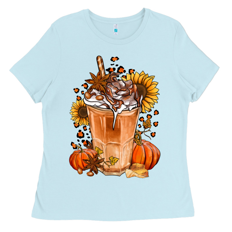 Pumpkin Spice Ice Latte Ladies Tee by Jasminsmagicworld | Teevron