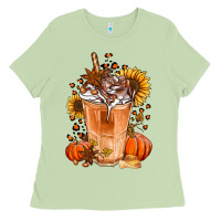 Matcha pumpkin spice ice latte Ladies Tee - Jasminsmagicworld