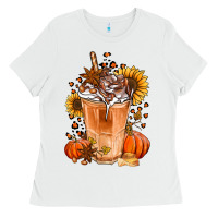 White pumpkin spice ice latte Ladies Tee - Jasminsmagicworld