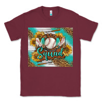 Burgundy Baseball Mom Squad Tumbler Classic Tee - BundleAndBundleShop