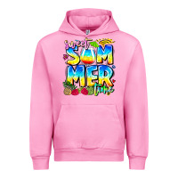 Fuchsia Pink summer time Urban Hoodie - CowhideDigitalArt