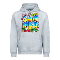 Heather Grey summer time Urban Hoodie - CowhideDigitalArt