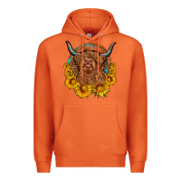 Carrot cow sunflower leopard Premium Hoodie - OliviaCreatesArt