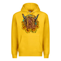 Lemon cow sunflower leopard Premium Hoodie - OliviaCreatesArt