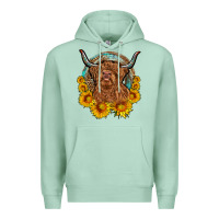 Seafoam cow sunflower leopard Premium Hoodie - OliviaCreatesArt