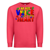 Cardinal I'm his voice he is my heart Premium Sweatshirt - FaDigitalArtStudio