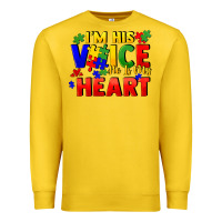 Lemon I'm his voice he is my heart Premium Sweatshirt - FaDigitalArtStudio