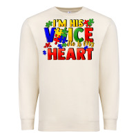 Sandshell I'm his voice he is my heart Premium Sweatshirt - FaDigitalArtStudio
