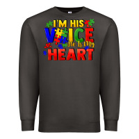 Smoke I'm his voice he is my heart Premium Sweatshirt - FaDigitalArtStudio