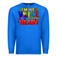 True Royal I'm his voice he is my heart Premium Sweatshirt - FaDigitalArtStudio