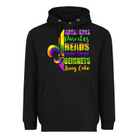 Black mardi gras parades beads Heavyweight Hoodie - FaDigitalArtStudio