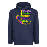 Navy mardi gras parades beads Heavyweight Hoodie - FaDigitalArtStudio