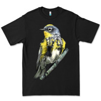 Black yellow rumped warbler Premium Tee - LillyAllenDesigns