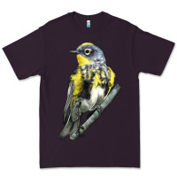 Plum yellow rumped warbler Premium Tee - LillyAllenDesigns