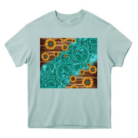 Arona Tooled Leather And Sunflowers Heavy Core Tee - Jasminsmagicworld