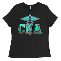 Black western nurse certified nurse assistant medilcal symbol Ladies Tee - BarkalooDesign