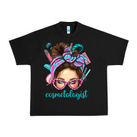 Black Messy Bun Cosmetologist Bbs Urban Heavy Tee - BundleAndBundleShop