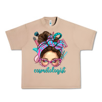 Burro Messy Bun Cosmetologist Bbs Urban Heavy Tee - BundleAndBundleShop