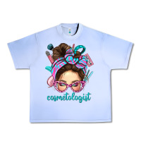 Grape Ice Messy Bun Cosmetologist Bbs Urban Heavy Tee - BundleAndBundleShop