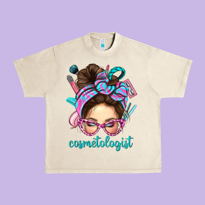 Messy Bun Cosmetologist Bbs Urban Heavy Tee Designed By Bundleandbundleshop