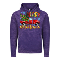 Cloud Purple merry christmas truck Vintage Hoodie - MaliasSmallBusiness