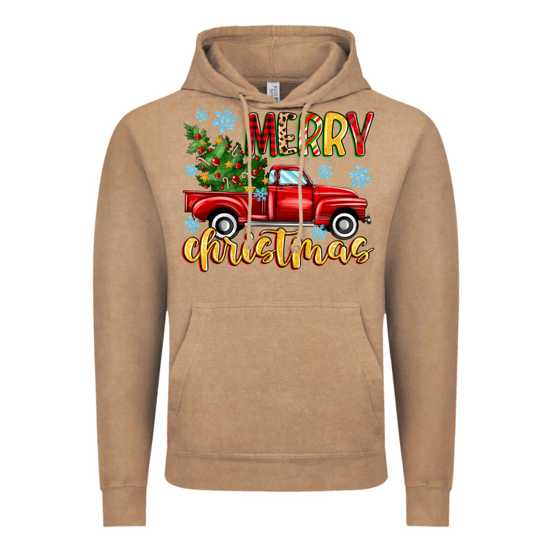 Merry Christmas Truck Vintage Hoodie by MaliasSmallBusiness | Teevron
