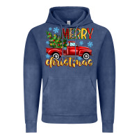 Vintage Denim merry christmas truck Vintage Hoodie - MaliasSmallBusiness
