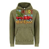 Vintage Olive merry christmas truck Vintage Hoodie - MaliasSmallBusiness
