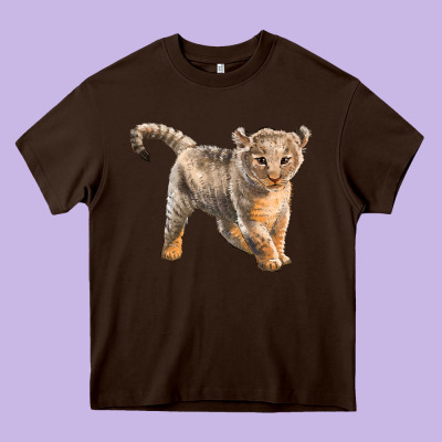Baby Lion Heavy Core Tee Designed By Lillyallendesigns