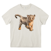 Cream baby lion Heavy Core Tee - LillyAllenDesigns