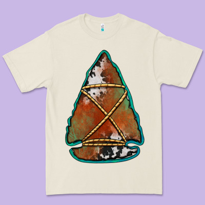 Cowhide Rusty Arrowhead Premium Tee Designed By Jasminsmagicworld