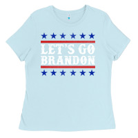 Baby Blue Let's Go Brandon Ladies Tee - Jasminsmagicworld