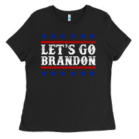 Black Let's Go Brandon Ladies Tee - Jasminsmagicworld