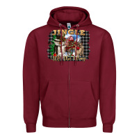 Burgundy jingle all the way Zipper Hoodie - CowGirlArtShop
