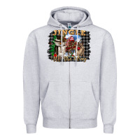 Heather Grey jingle all the way Zipper Hoodie - CowGirlArtShop