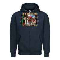 Navy jingle all the way Zipper Hoodie - CowGirlArtShop