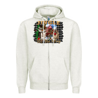 Oatmeal Heather jingle all the way Zipper Hoodie - CowGirlArtShop