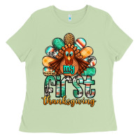 Matcha my first thanksgiving turkey Ladies Tee - Jasminsmagicworld