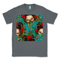Charcoal Heather Messy Bun Mom And Cross With Leopard Patterns Classic Tee - BundleAndBundleShop