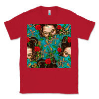 Red Messy Bun Mom And Cross With Leopard Patterns Classic Tee - BundleAndBundleShop