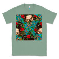 Sage Messy Bun Mom And Cross With Leopard Patterns Classic Tee - BundleAndBundleShop