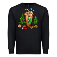 Black camping cold drink frappe Premium Sweatshirt - FaDigitalArtStudio
