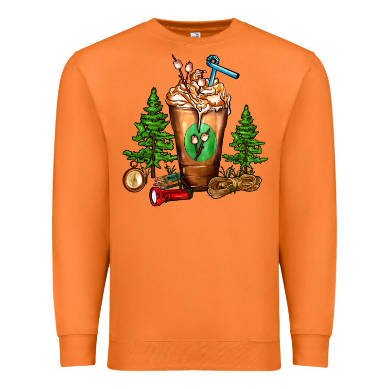 Camping Cold Drink Frappe Premium Sweatshirt by FaDigitalArtStudio | Teevron