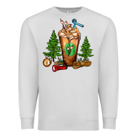 Dove Grey camping cold drink frappe Premium Sweatshirt - FaDigitalArtStudio